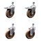 Service Caster 5 Inch SS High Temp Glass Filled Nylon 1/2 Inch Stem Caster Total Lock Brake, 2PK SCC-SSTSTTL20S514-GFNSHT-121315-2-S2 - alternate 1